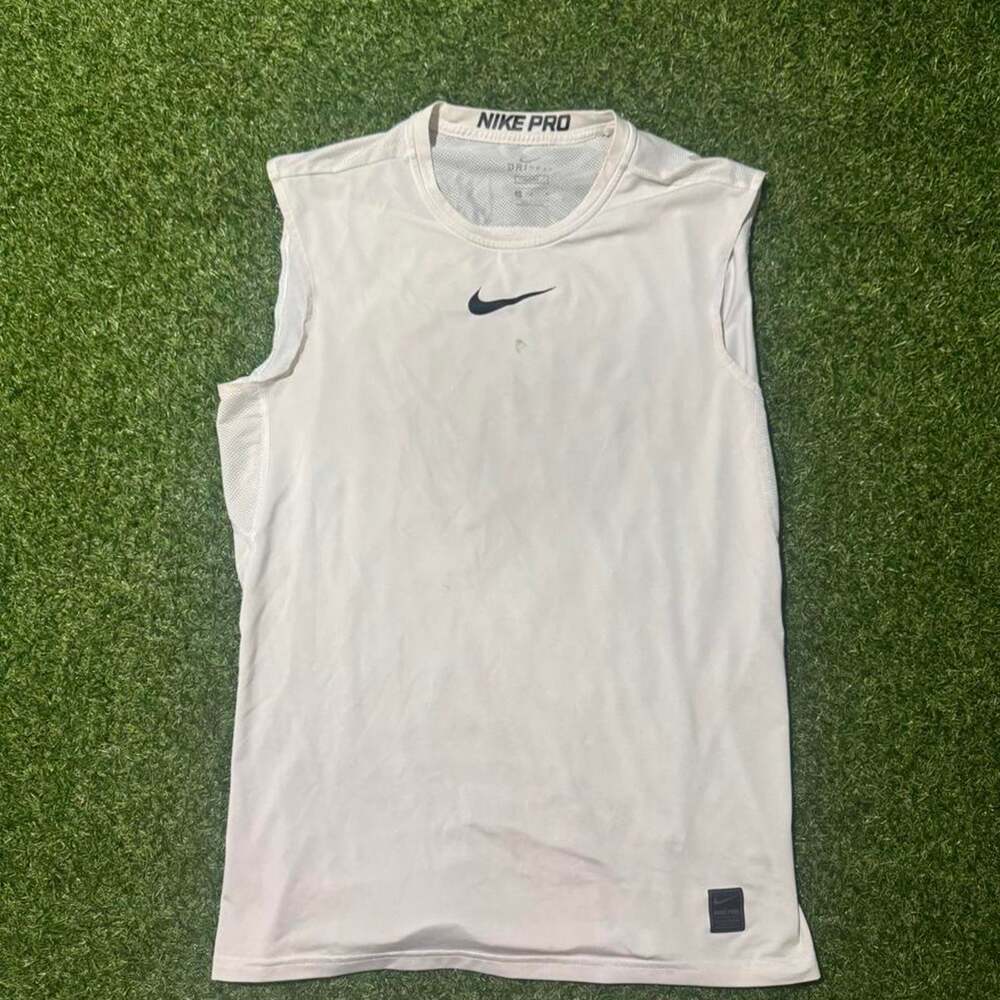 Nike pro white tank top
